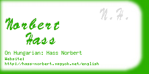 norbert hass business card